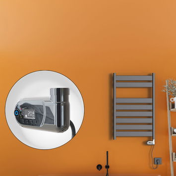 Radiva - Bora Bora Electric Towel Warmer 300 Watt 500x800 Anthracite (Thesis Thermostat) Radiva - Bora Bora Electric Towel Warmer 300 Watt 500x800 Anthracite (Thesis Thermostat)