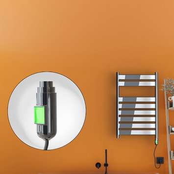 Radiva - Bora Bora Elektrikli Havlupan 300 Watt 500x800 Krom (On/Off Düğmeli)