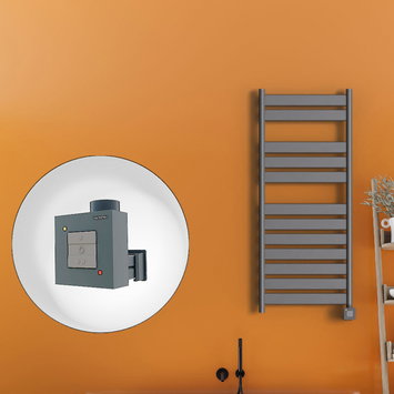 Radiva - Bora Bora Elektrikli Havlupan 500x1200 Antrasit (KTX1 Termostat) 600W