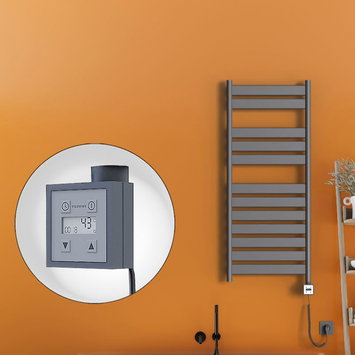 Radiva - Bora Bora Elektrikli Havlupan 500x1200 Antrasit (KTX3 Termostat) 600W Spiral Kablolu