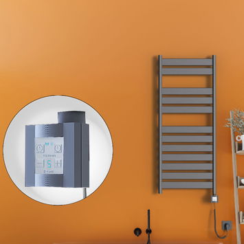 Radiva - Bora Bora Sèche Serviettes Electrique 500x1200 Anthracite Ktx4 600 Watt Câble en spirale Radiva - Bora Bora Sèche Serviettes Electrique 500x1200 Anthracite Ktx4 600 Watt Câble en spirale