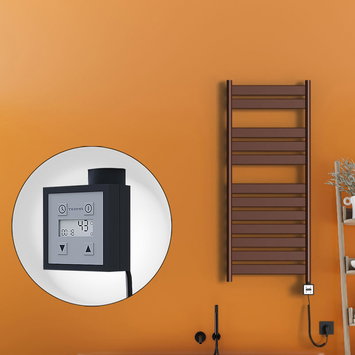Radiva - Bora Bora Electric Towel Warmer 500x1200 Antique Copper Ktx3 300 W (Spiral Cable)