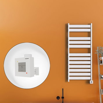 Radiva - Bora Bora Elektrikli Havlupan 500x1200 Beyaz (KTX1 Termostat) 600W