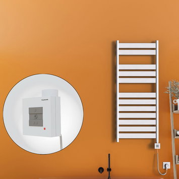 Radiva - Bora Bora Elektrikli Havlupan 500x1200 Beyaz (KTX1 Termostat) 600W Spiral Kablolu