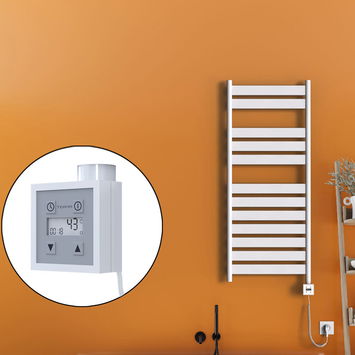 - Bora Bora Electric Towel Warmer 500x1200 White Ktx3 300 W (Spiral Cable)  - Bora Bora Electric Towel Warmer 500x1200 White Ktx3 300 W (Spiral Cable)