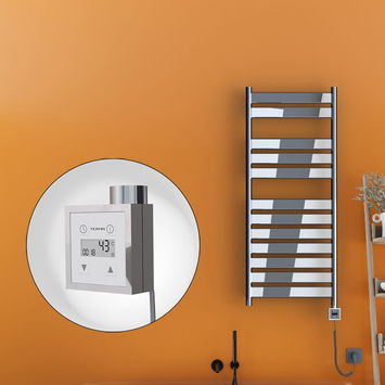 Radiva - Bora Bora Electric Towel Warmer 500x1200 Chrome Ktx3 300 W (Spiral Cable) Radiva - Bora Bora Electric Towel Warmer 500x1200 Chrome Ktx3 300 W (Spiral Cable)