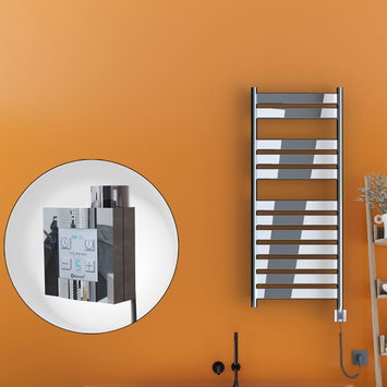 Radiva - Bora Bora Elektrikli Havlupan 500x1200 Krom (KTX4 Termostat) 300W Spiral Kablolu