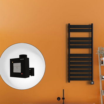 Radiva - Bora Bora Elektrikli Havlupan 500x1200 Siyah (KTX1 Termostat) 600W