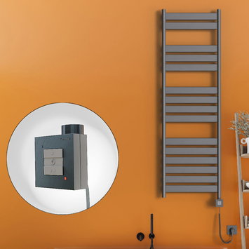 Radiva - Bora Bora Elektrikli Havlupan 500x1600 Antrasit (KTX1 Termostat) 1000W Spiral Kablolu