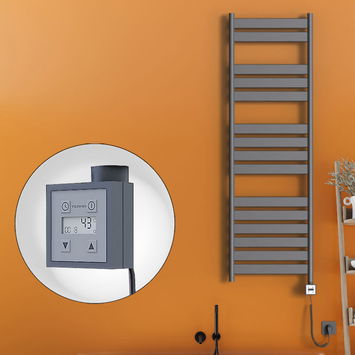 Radiva - Bora Bora Electric Towel Warmer 500x1600 Anthracite Ktx3 600 W (Spiral Cable)