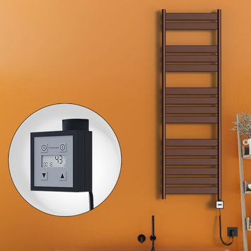 Radiva - Bora Bora Sèche Serviettes Electrique 500x1600 Antique Cuivre Ktx3 600 Watt Câble en spirale