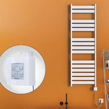 Radiva - Bora Bora Electric Towel Warmer 500x1600 White Ktx4 600 W (Spiral Cable)