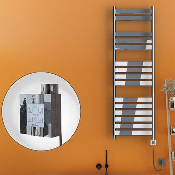 Radiva - Bora Bora Electric Towel Warmer 500x1600 Chrome Ktx4 300 W (Spiral Cable)