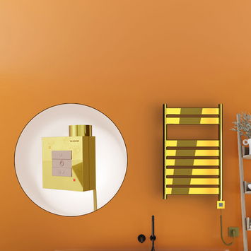 Radiva - Bora Bora Electric Towel Warmer 500x800 Gold Ktx1 200 W (Spiral Cable) Radiva - Bora Bora Electric Towel Warmer 500x800 Gold Ktx1 200 W (Spiral Cable)