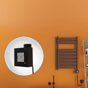  - Bora Bora Sèche Serviettes Electrique 500x800 Antique Cuivre Ktx1 300 Watt Câble en spirale