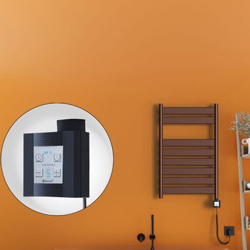  - Bora Bora Sèche Serviettes Electrique 500x800 Antique Cuivre Ktx4 300 Watt Câble en spirale