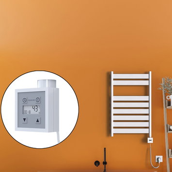 Radiva - Bora Bora Elektrikli Havlupan 500x800 Beyaz (KTX3 Termostat) 300W Spiral Kablolu