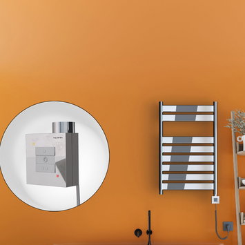 Radiva - Bora Bora Elektrikli Havlupan 500x800 Krom (KTX1 Termostat) 300W Spiral Kablolu
