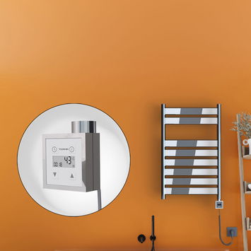 Radiva - Bora Bora Sèche Serviettes Electrique 500x800 Chrome Ktx3 300 Watt Câble en spirale Radiva - Bora Bora Sèche Serviettes Electrique 500x800 Chrome Ktx3 300 Watt Câble en spirale