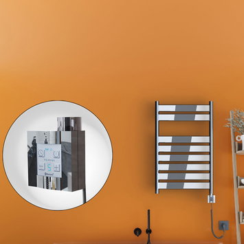 Radiva - Bora Bora Elektrikli Havlupan 500x800 Krom (KTX4 Termostat) 300W Spiral Kablolu