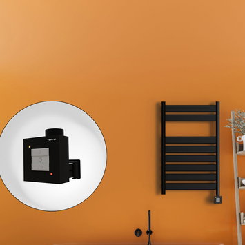 Radiva - Bora Bora Electric Towel Warmer 500x800 Matte Black Ktx1 300 W