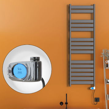 Radiva - Bora Bora Sèche Serviettes Electrique 900 Watt 500x1600 Anthracite (Thermostat Musa)