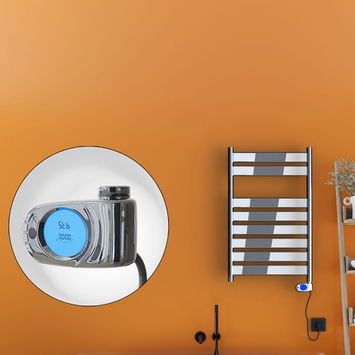 Radiva - Bora Bora Sèche Serviettes Electrique 300 Watt 500x800 Chrome (Thermostat Musa) Radiva - Bora Bora Sèche Serviettes Electrique 300 Watt 500x800 Chrome (Thermostat Musa)