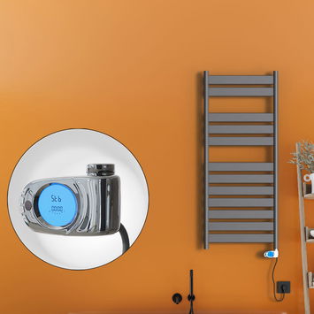 Radiva - Bora Bora Sèche Serviettes Electrique 600 Watt 500x1200 Anthracite (Thermostat Musa) Radiva - Bora Bora Sèche Serviettes Electrique 600 Watt 500x1200 Anthracite (Thermostat Musa)