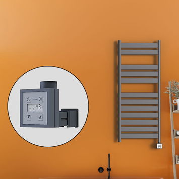 Radiva - Bora Bora Sèche Serviettes Electrique 500x1200 Anthracite Ktx3 600 Watt Radiva - Bora Bora Sèche Serviettes Electrique 500x1200 Anthracite Ktx3 600 Watt