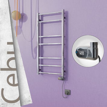 - Cebu Sèche Serviettes Electrique 500x1050 Finition de polissage (Thermostat Thesis) 200 W  - Cebu Sèche Serviettes Electrique 500x1050 Finition de polissage (Thermostat Thesis) 200 W