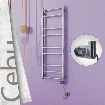  - Cebu Sèche Serviettes Electrique 500x1395 Finition de polissage (Thermostat Thesis) 300 Watt