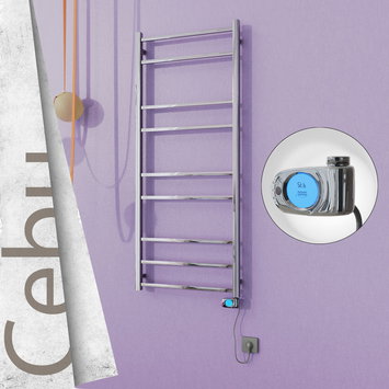 Radiva - Cebu Sèche Serviettes Electrique 600x1395 Finition de polissage (Thermostat Musa) 300 Watt
