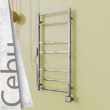 - Cebu Electric Towel Warmer 500x1050 Polished Finish Ktx3 200 W  - Cebu Electric Towel Warmer 500x1050 Polished Finish Ktx3 200 W