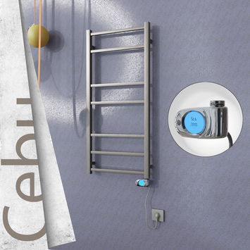  - Cebu Electric Towel Warmer 500x1050 Satine Finish (Musa Thermostat) 200 W