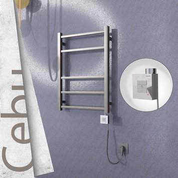 Radiva - Cebu Electric Towel Warmer 500x705 Satine Finish Ktx1 200 W (Spiral Cable)