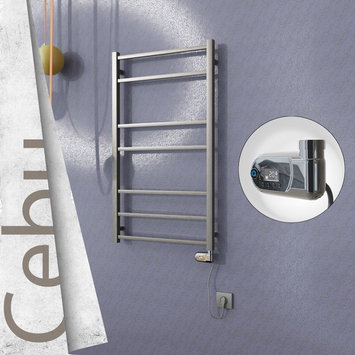 Radiva - Cebu Electric Towel Warmer 600x1050 Satine Finish. (Thesis Thermostat) 200 W