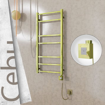 Radiva - Cebu Electric Towel Warmer 500x1050 Gold Ktx1 200 W (Spiral Cable)