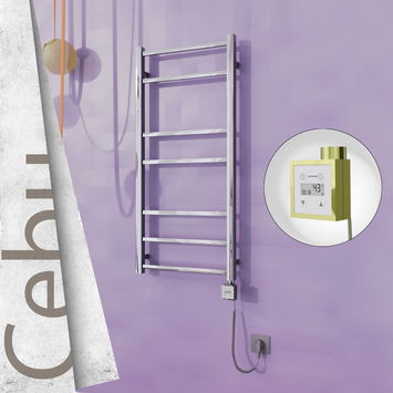 - Cebu Sèche Serviettes Electrique 500x1050 Or Ktx3 200 Watt Câble en spirale  - Cebu Sèche Serviettes Electrique 500x1050 Or Ktx3 200 Watt Câble en spirale