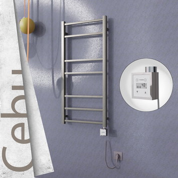Radiva - Cebu Sèche Serviettes Electrique 500x1050 Finition peinture satiné Ktx3 200 Watt Câble en spirale