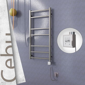  - Cebu Electric Towel Warmer 500x1050 Satine Finish Ktx3 200 W (Spiral Cable)