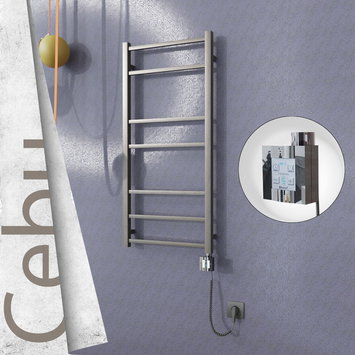 Radiva - Cebu Sèche Serviettes Electrique 500x1050 Finition peinture satiné Ktx4 200 Watt Câble en spirale