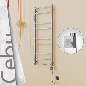  - Cebu Sèche Serviettes Electrique 500x1395 Finition de polissage Ktx1 300 Watt Câble en spirale