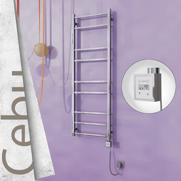 Radiva - Cebu Sèche Serviettes Electrique 500x1395 Finition de polissage Ktx3 300 Watt Câble en spirale