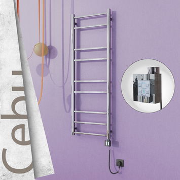  - Cebu Sèche Serviettes Electrique 500x1395 Finition de polissage Ktx4 300 Watt Câble en spirale