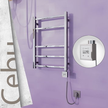 Radiva - Cebu Sèche Serviettes Electrique 500x705 Finition de polissage Ktx3 200 Watt Câble en spirale