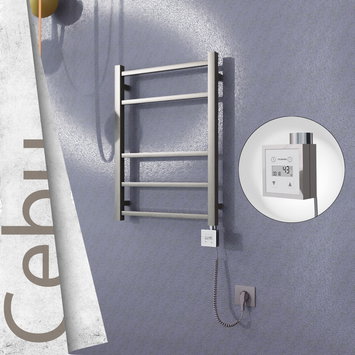 Radiva - Cebu Sèche Serviettes Electrique 500x705 Finition peinture satiné Ktx3 200 Watt Câble en spirale