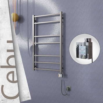 Radiva - Cebu Sèche Serviettes Electrique 600x1050 Finition peinture satiné Ktx4 200 Watt Câble en spirale