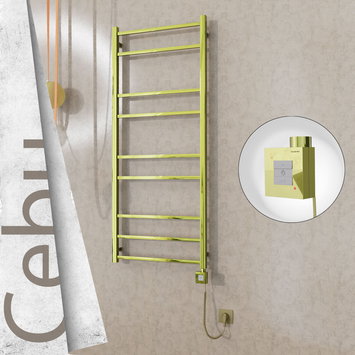 Radiva - Cebu Sèche Serviettes Electrique 600x1395 Or Ktx1 300 Watt Câble en spirale