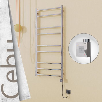 Radiva - Cebu Electric Towel Warmer 600x1395 Mirror Finish Ktx1 200 W (Spiral Cable)
