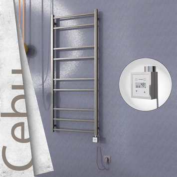 Radiva - Cebu Sèche Serviettes Electrique 600x1395 Finition peinture satiné Ktx3 300 Watt Câble en spirale